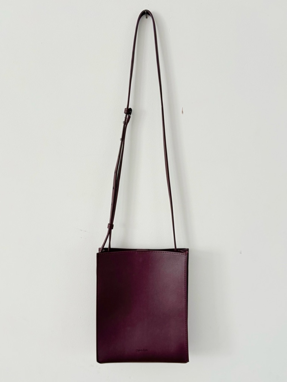 Calvin Klein Maroon Rectangular Crossbody Bag